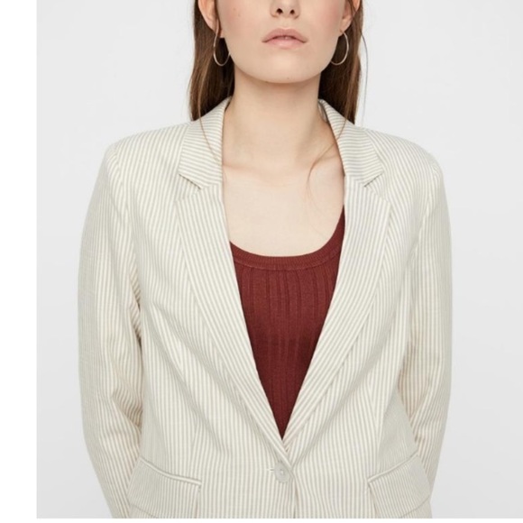 Vero Moda Jackets & Blazers - Vero Moda Gally 7/8 Blazer - Oatmeal/SNOW WHITE